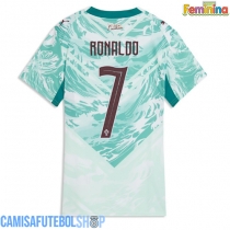 Camisa de time de futebol Portugal Cristiano Ronaldo #7 Replicas 2º Equipamento Feminina Mundo 2026 Manga Curta